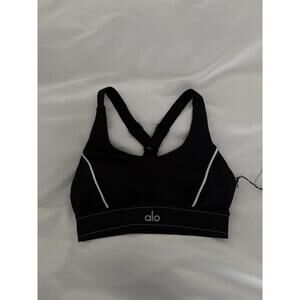 ALO Yoga Size M Black White Airlift Suit Up Sports Bra NWT